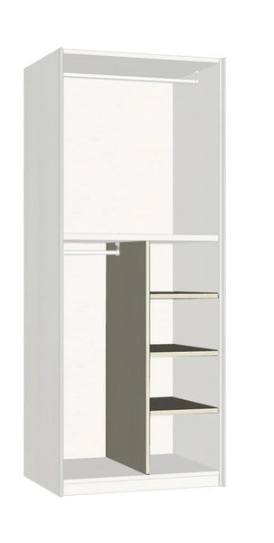 DIVISION CHEEK WITH 3 SHELVES - RIGHT -96 cm