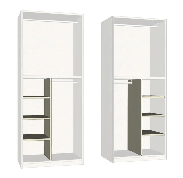 DIVISION CHEEK WITH 3 SHELVES - 89 cm